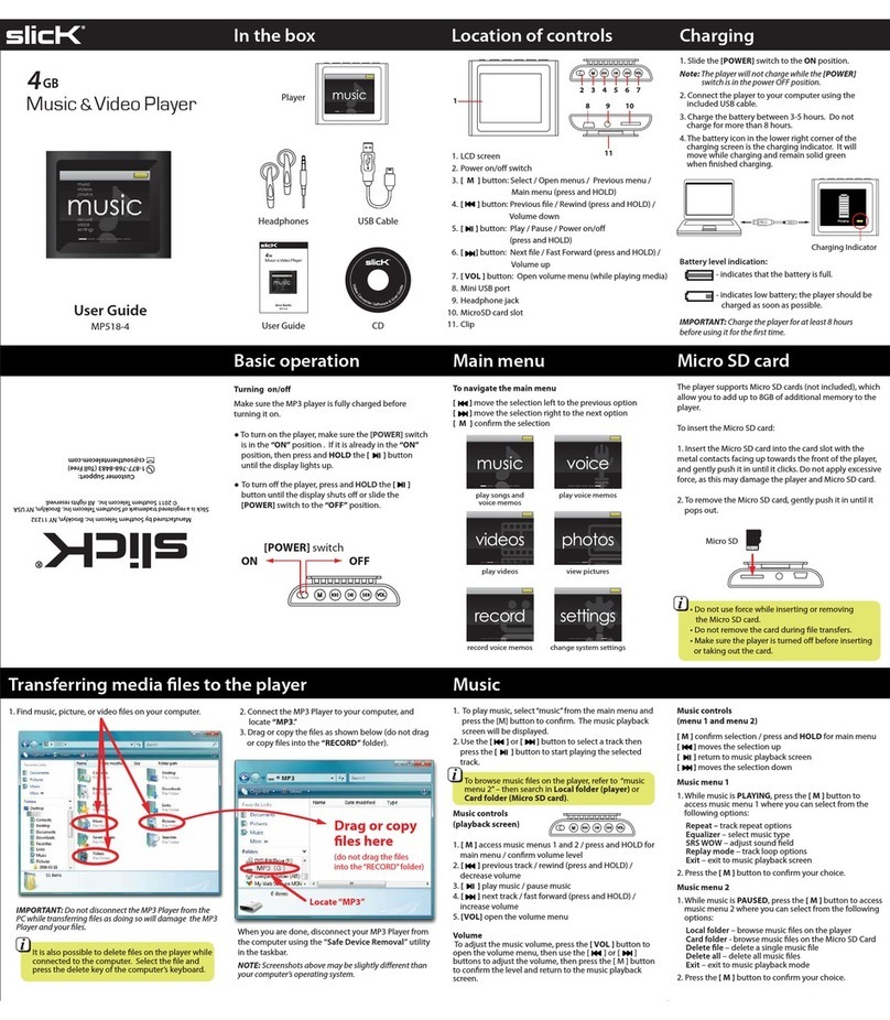 Slick MP518-4 User manual