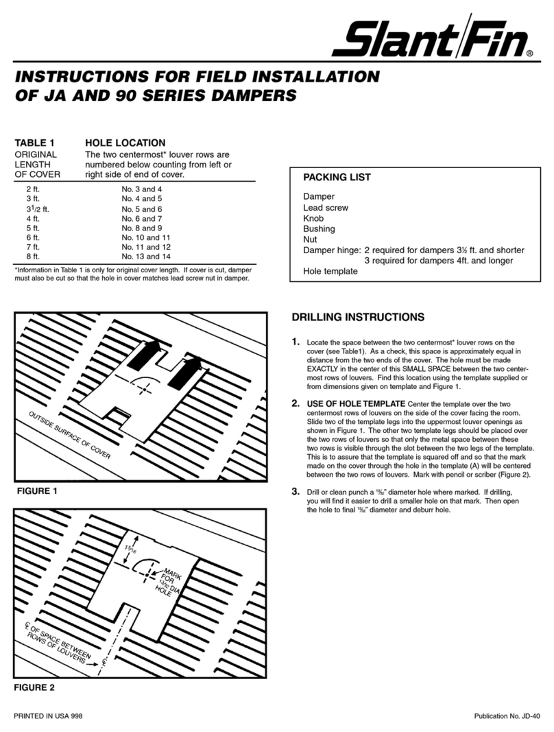 Slant/Fin VICTORY II VHS Series Field installation guide Slant/Fin VICTORY II VHS Series Field installation guide