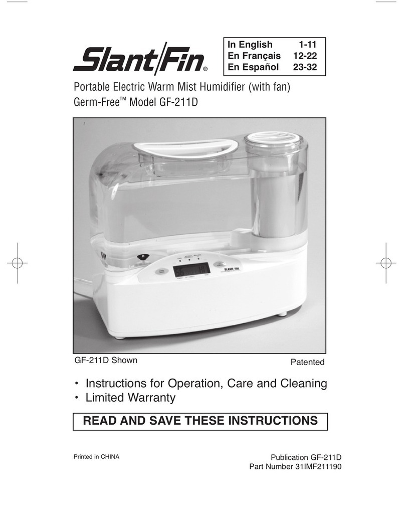 Slant/Fin GF-211D Instructions for operation