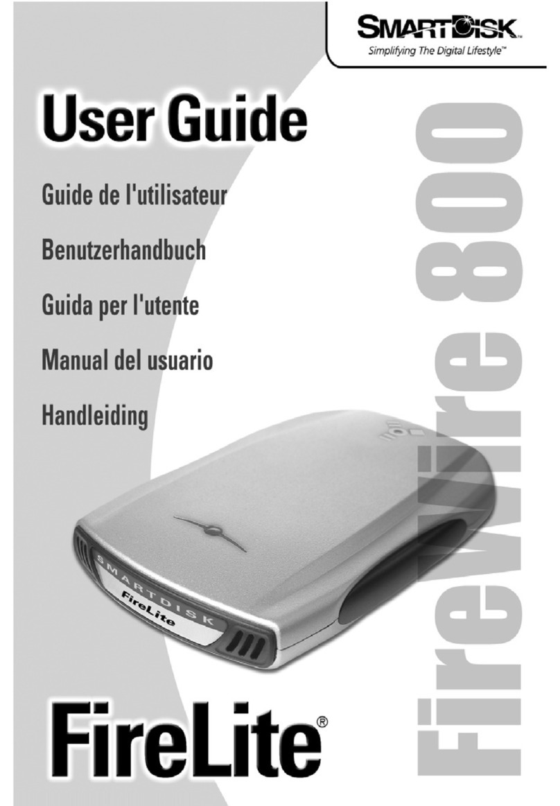 SmartDisk FireLite FireWire 800 User manual SmartDisk FireLite FireWire 800 User manual