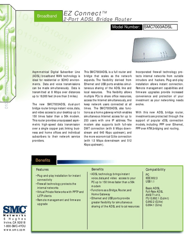SMC Networks EZ Connect SMC7003ADSL User manual