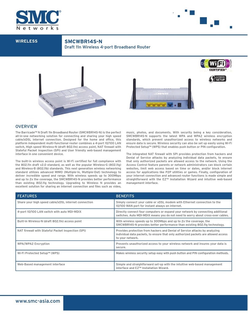 SMC Networks Barricade SMCWBR14S-N Brochure & specs
