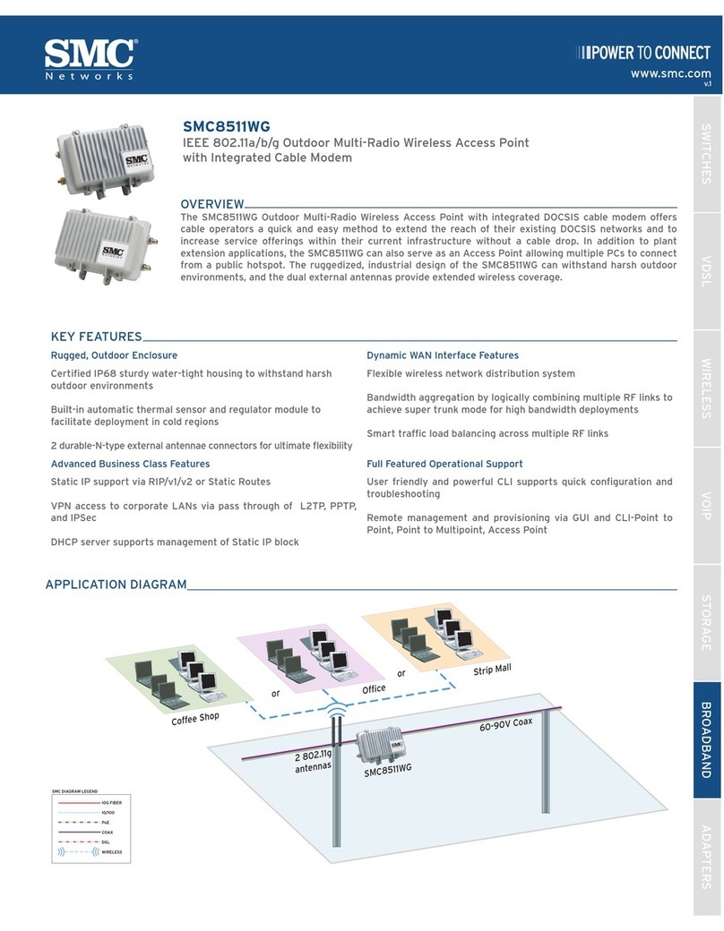 SMC Networks SMC8511WG Specification sheet SMC Networks SMC8511WG Specification sheet