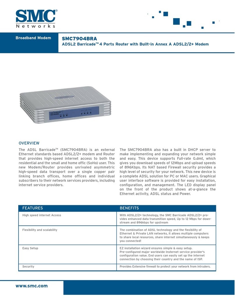 SMC Networks Barricade SMC7904BRA User manual SMC Networks Barricade SMC7904BRA User manual