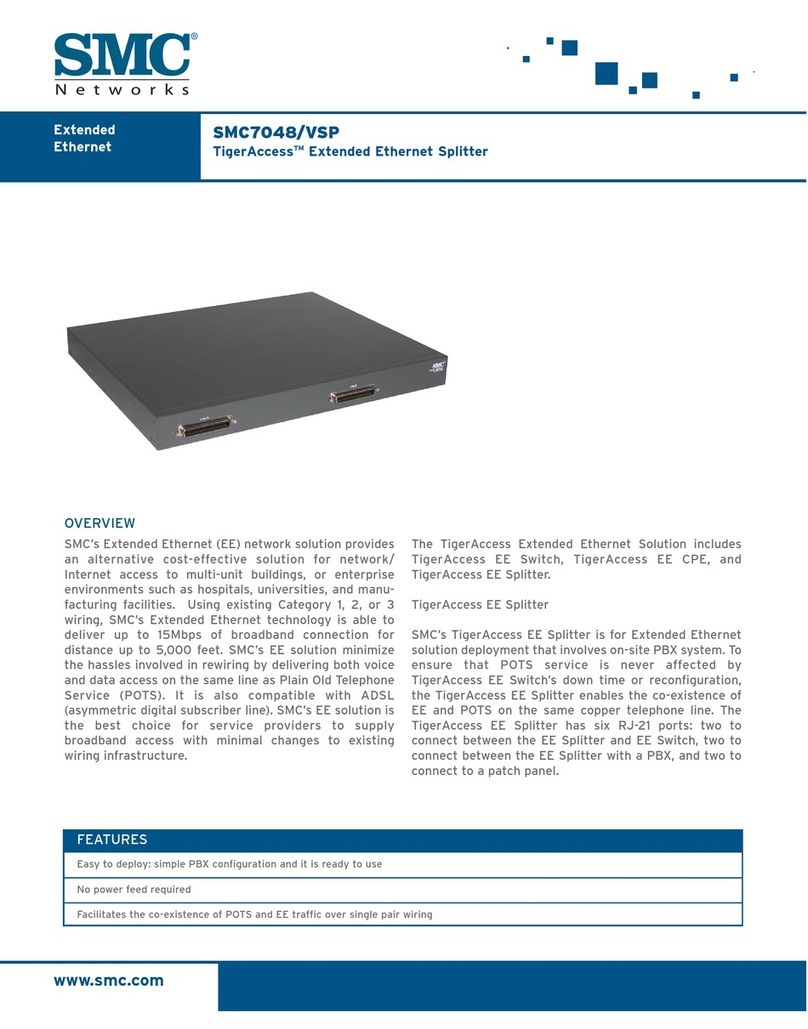SMC Networks Tiger Access Extended Ethernet Splitter... Brochure & specs