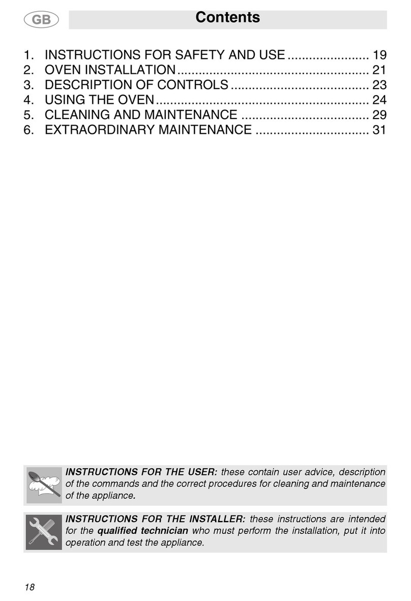 Smeg Oven ALFA41XE2 User manual Smeg Oven ALFA41XE2 User manual