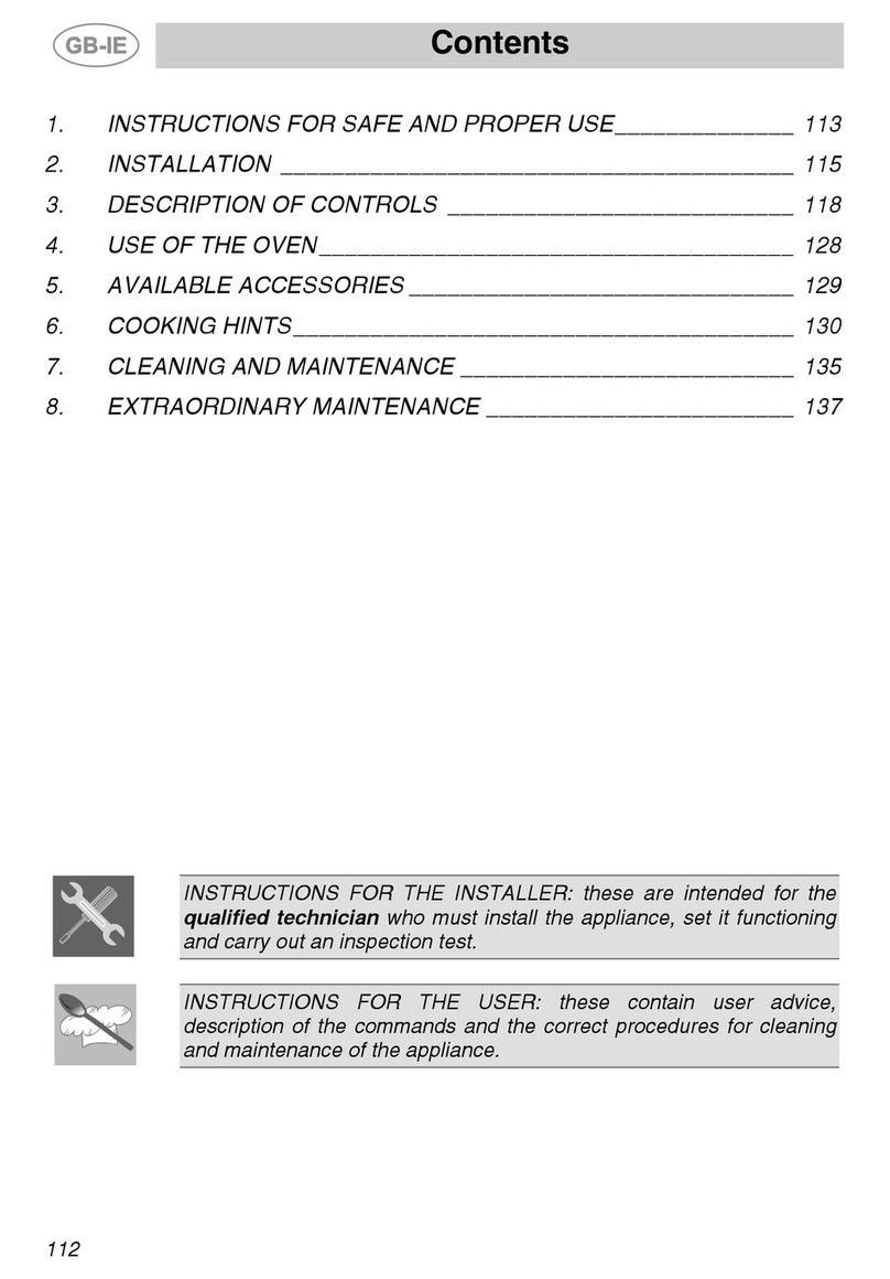 Smeg KE250X Instructions for installation and use