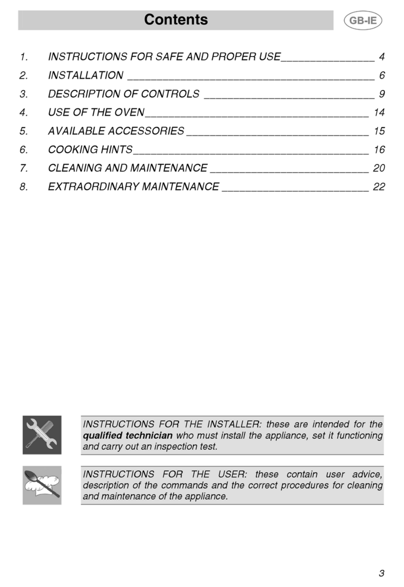 Smeg Electric Multifunction Oven F170K User manual Smeg Electric Multifunction Oven F170K User manual