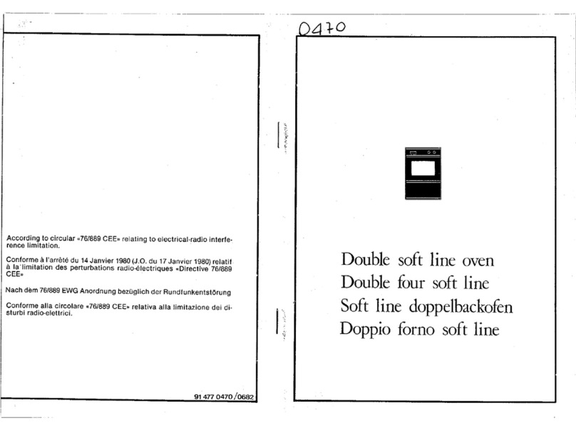 Smeg Double Soft Line Oven 7015PA product manual