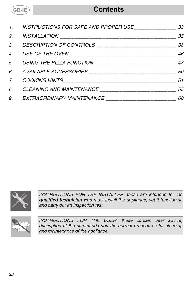 Smeg SC166PZ Instructions for installation and use
