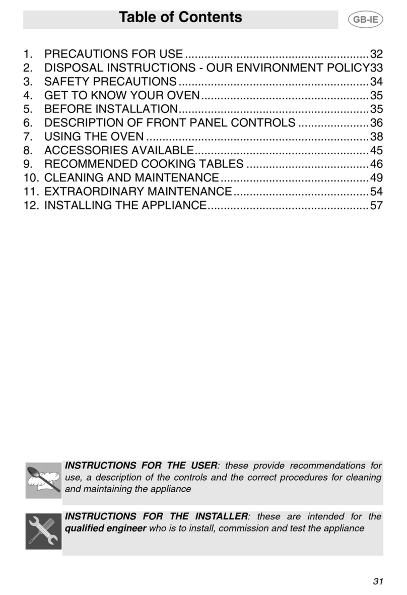 Smeg SCP107AL instruction manual
