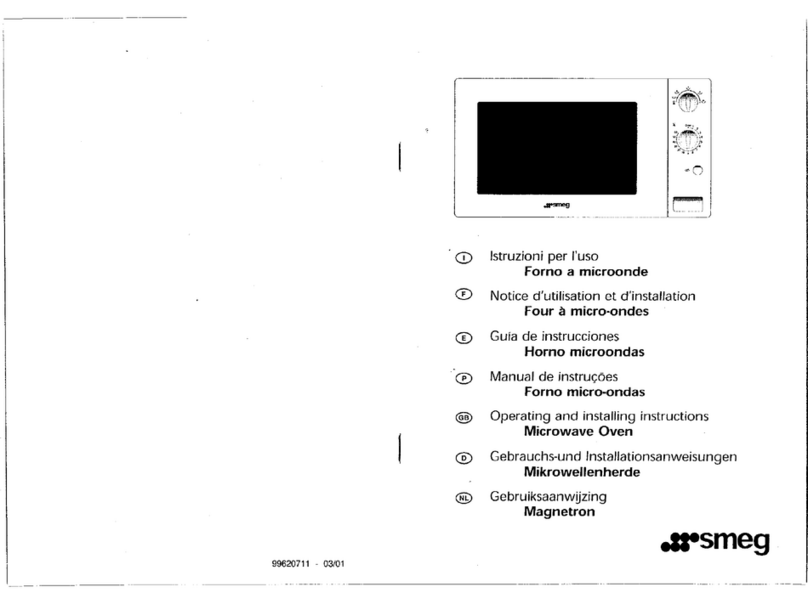 Smeg Microwave Oven FM24 Operating and installation instructions