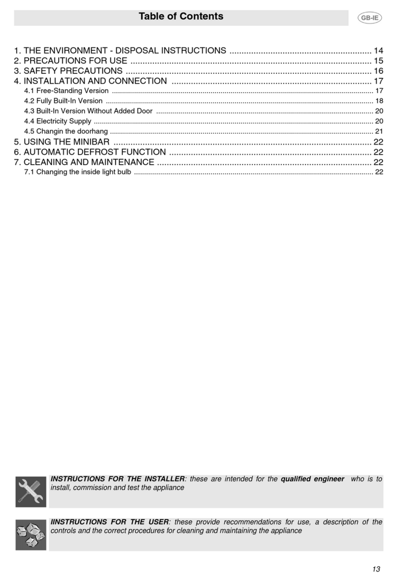 Smeg 914773118 Instructions for installation and use