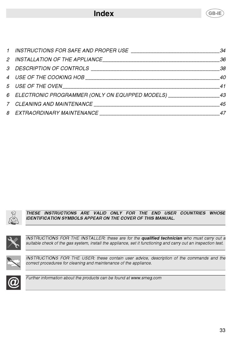 Smeg SCB66MFB user manual