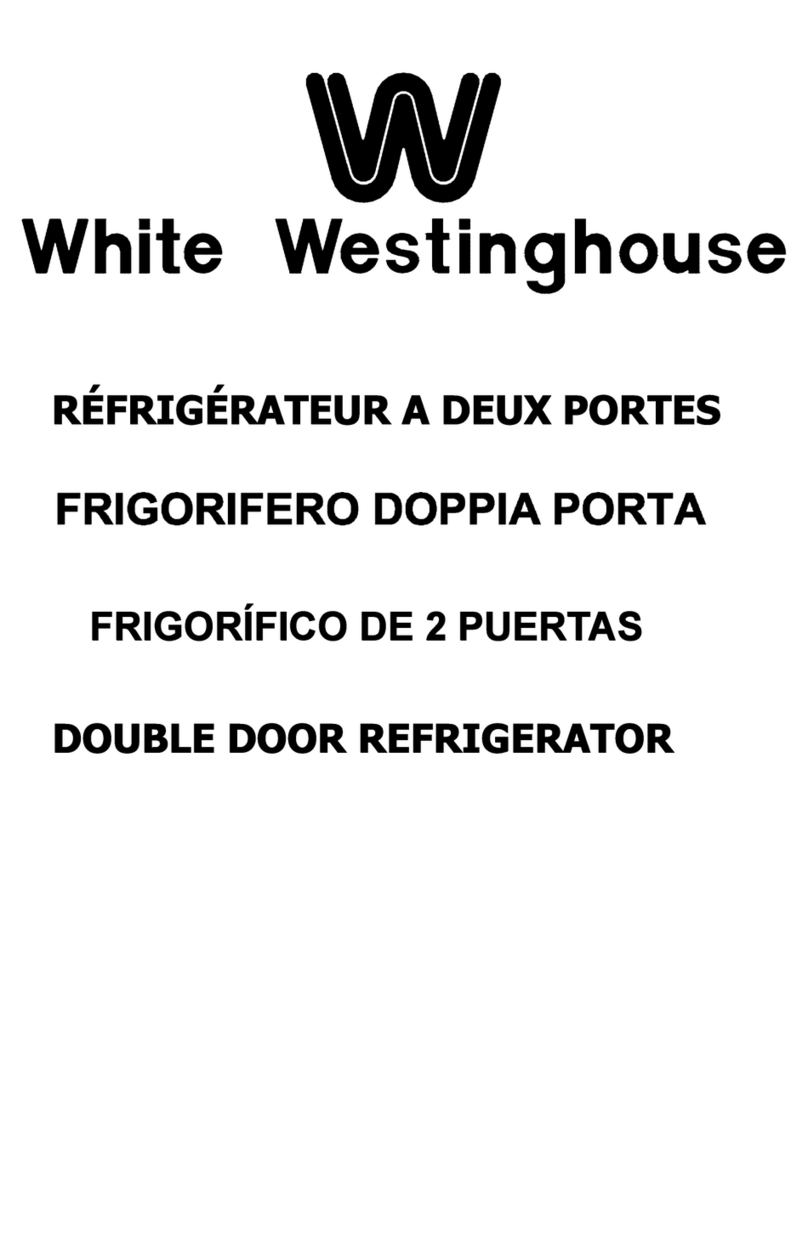 White-Westinghouse Double Door Refrigerator WD238B product manual