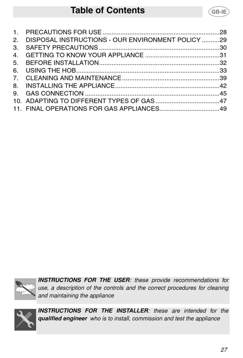 Smeg T18G8X2UG User manual