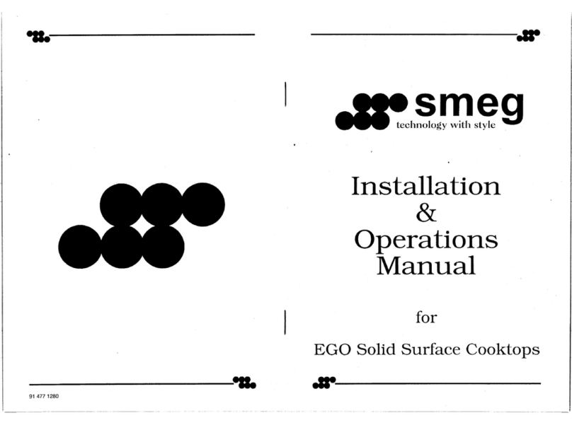 Smeg Solid Surface Cooktop User manual Smeg Solid Surface Cooktop User manual