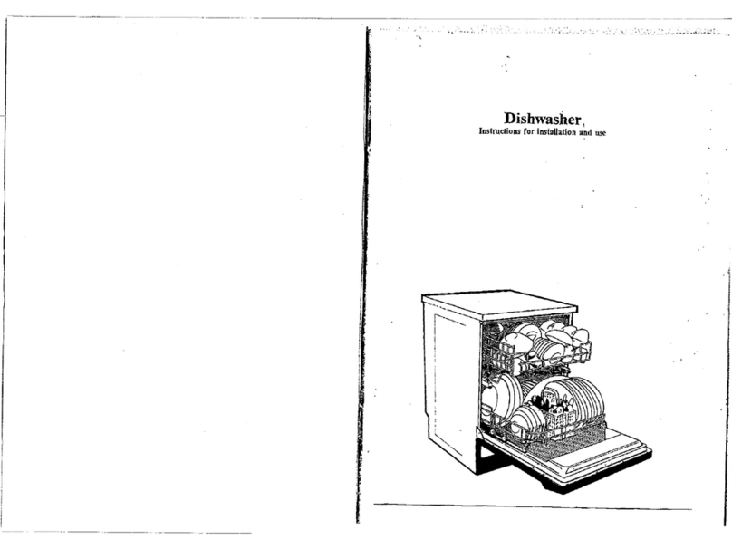 Smeg Dishwasher CSE64W Instructions for installation and use Smeg Dishwasher CSE64W Instructions for installation and use