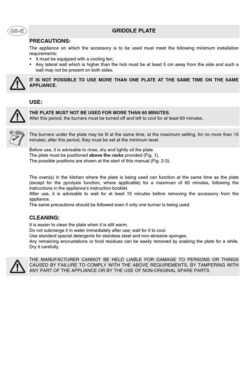 Smeg Griddle Plate TBX6090 User manual