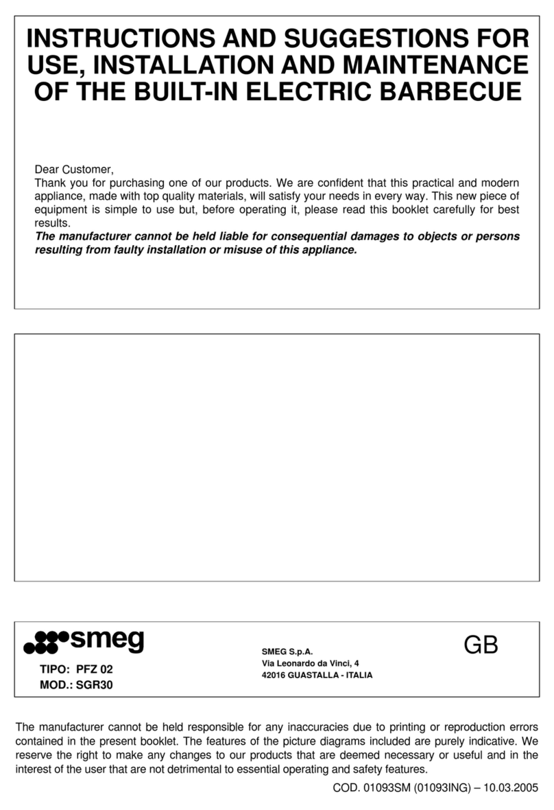 Smeg SGR30 Installation and Maintenance
