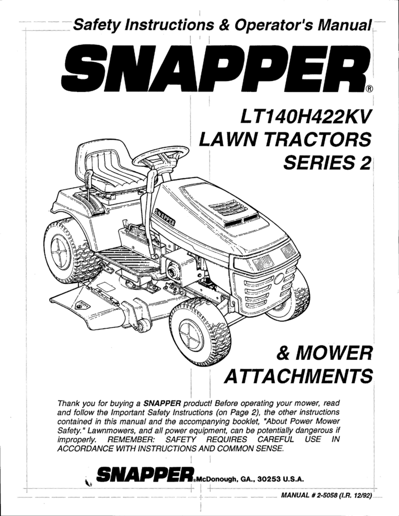 Snapper Series 2 Safety instructions & operator's manual