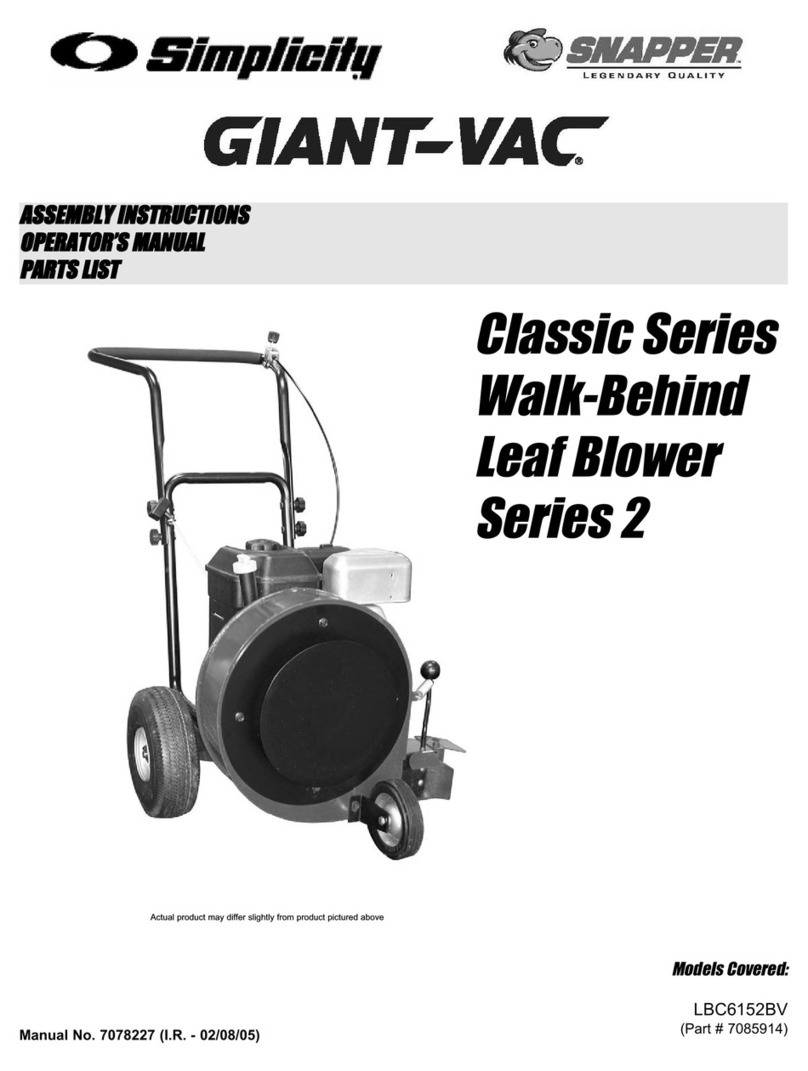 Giant-Vac LBC6152BV Operator's manual