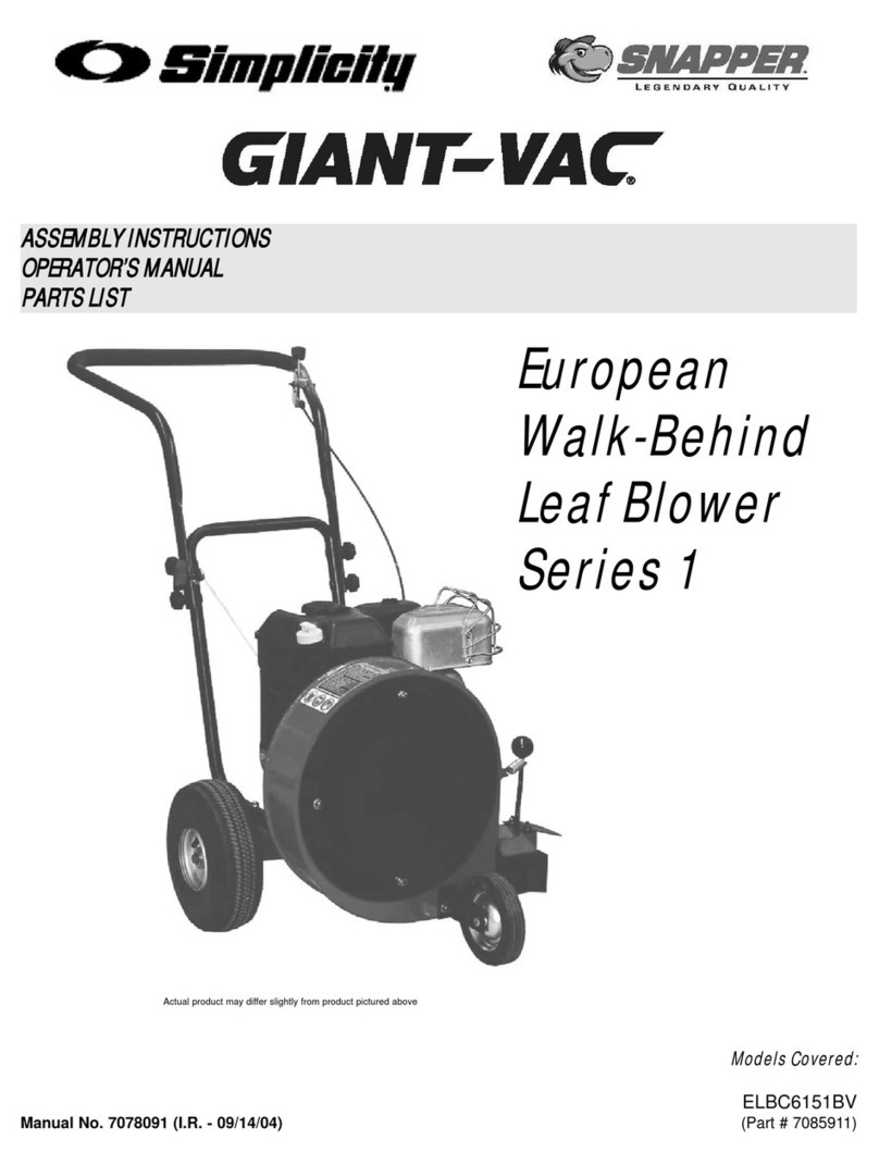 Giant-Vac ELBC6151BV Operator's manual