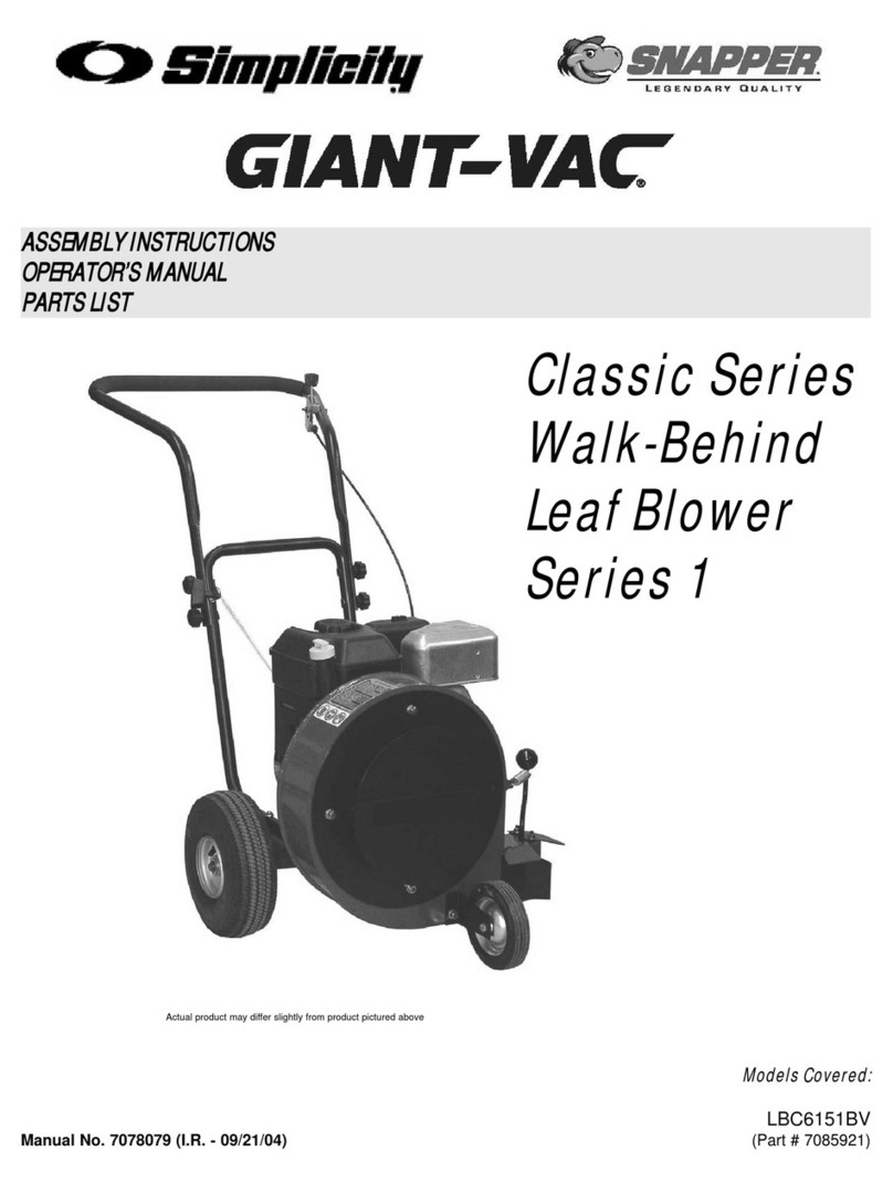 Giant-Vac LBC6151BV Operator's manual