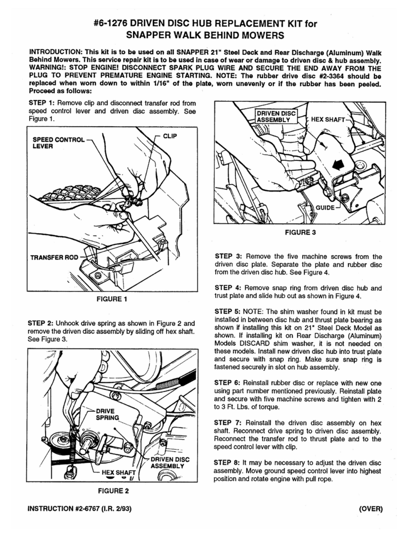 Snapper 6-1276 installation instructions