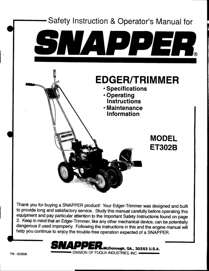 Snapper ET302B Safety instruction & operatorrs manual
