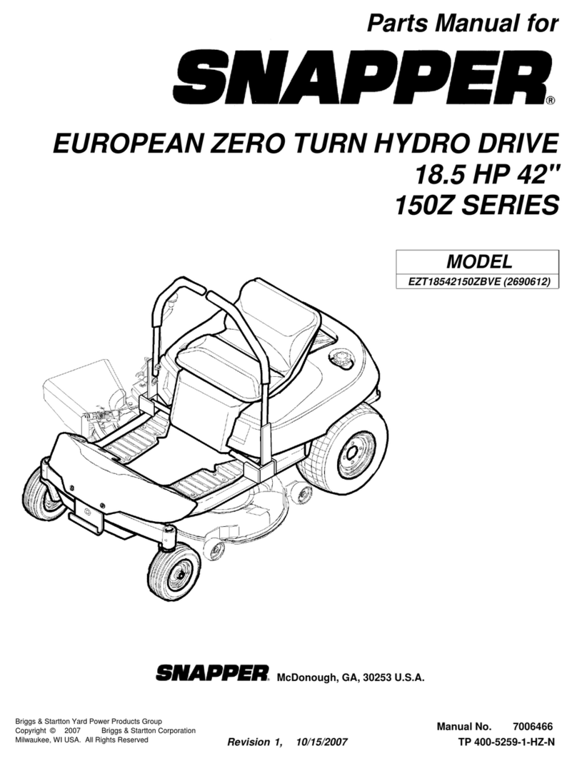 Snapper EZT18542150ZBVE (2690612) User manual