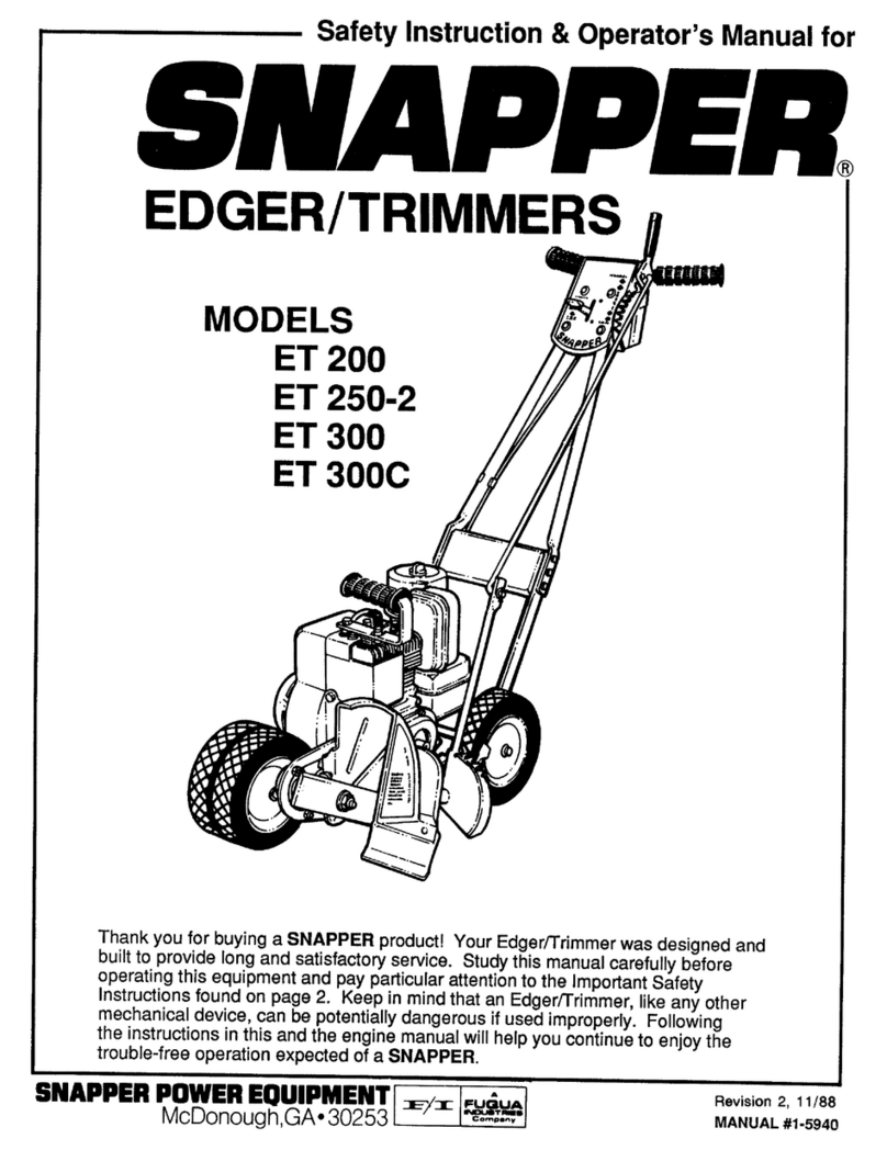 Snapper ET 200 Operation and maintenance manual Snapper ET 200 Operation and maintenance manual