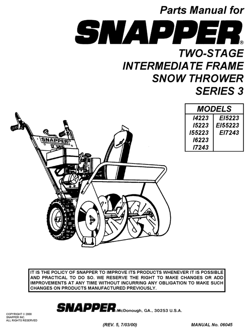 Snapper EI5223 User manual Snapper EI5223 User manual