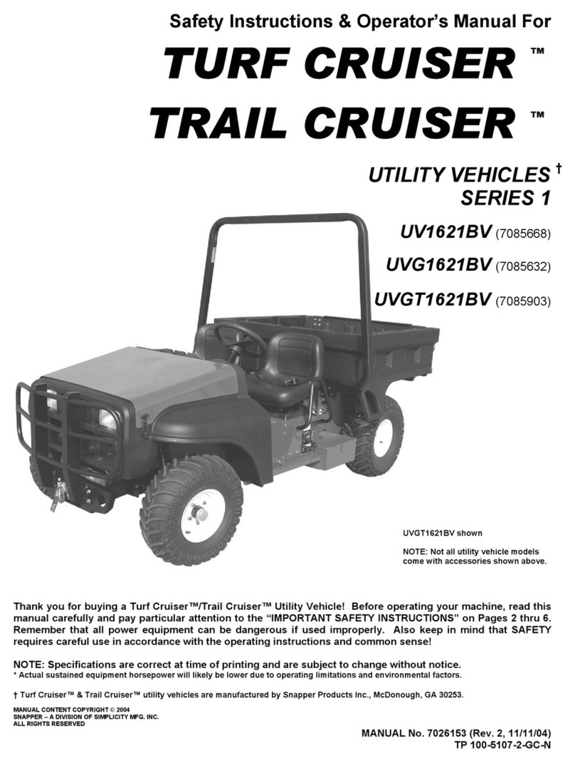 Snapper 7085632 Operation and maintenance manual