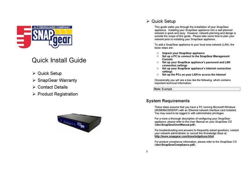 SnapGear SnapGear Quick install guide