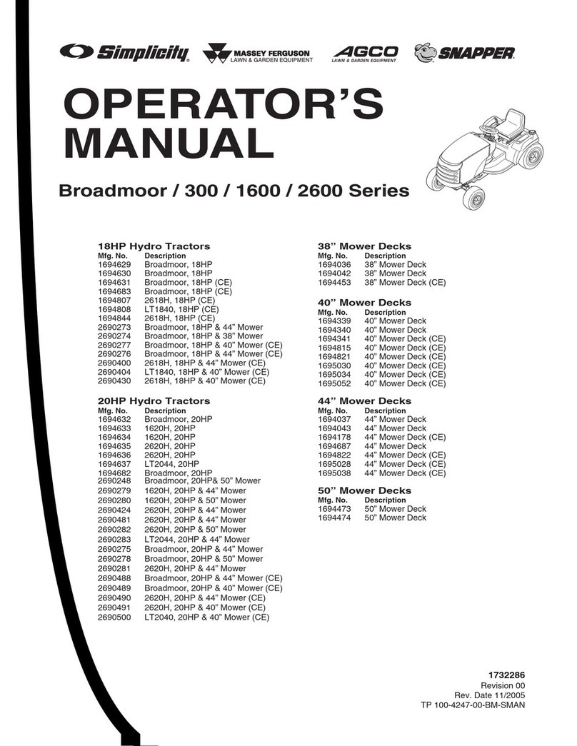 Snapper 1600 Series User manual Snapper 1600 Series User manual