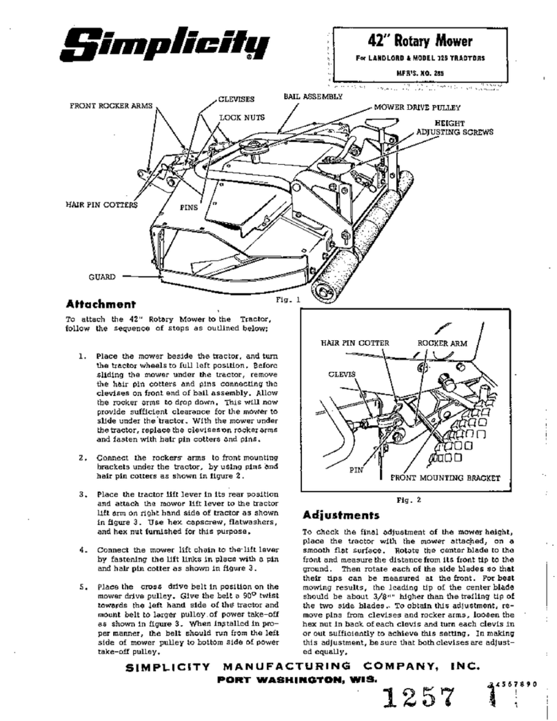Simplicity 1257 User manual