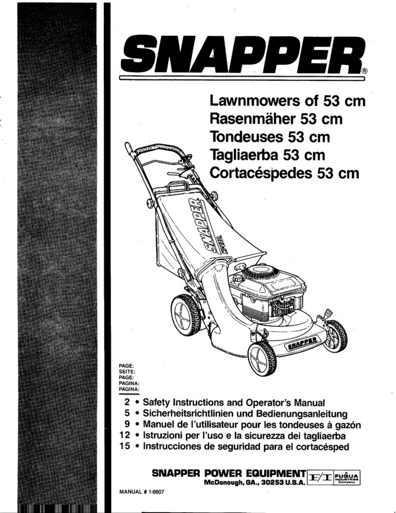 Snapper 1-6607 Operation and maintenance manual Snapper 1-6607 Operation and maintenance manual