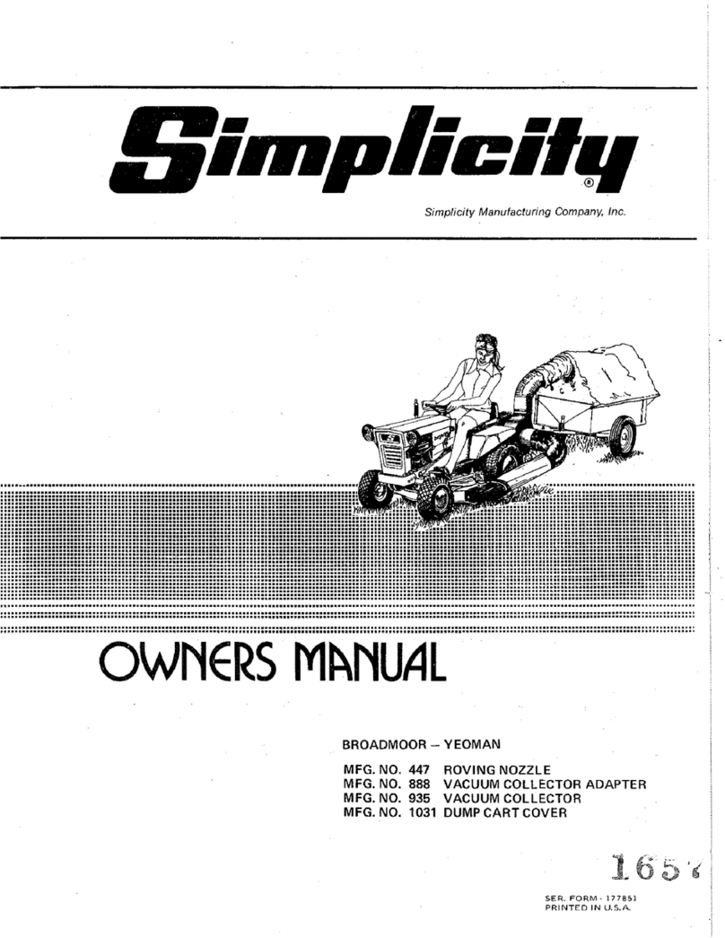 Simplicity 1031 User manual