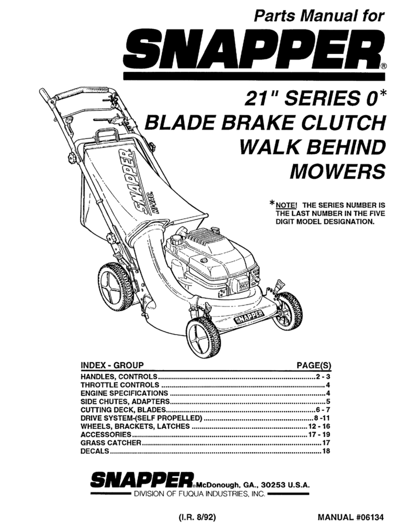 Snapper 6134 User manual