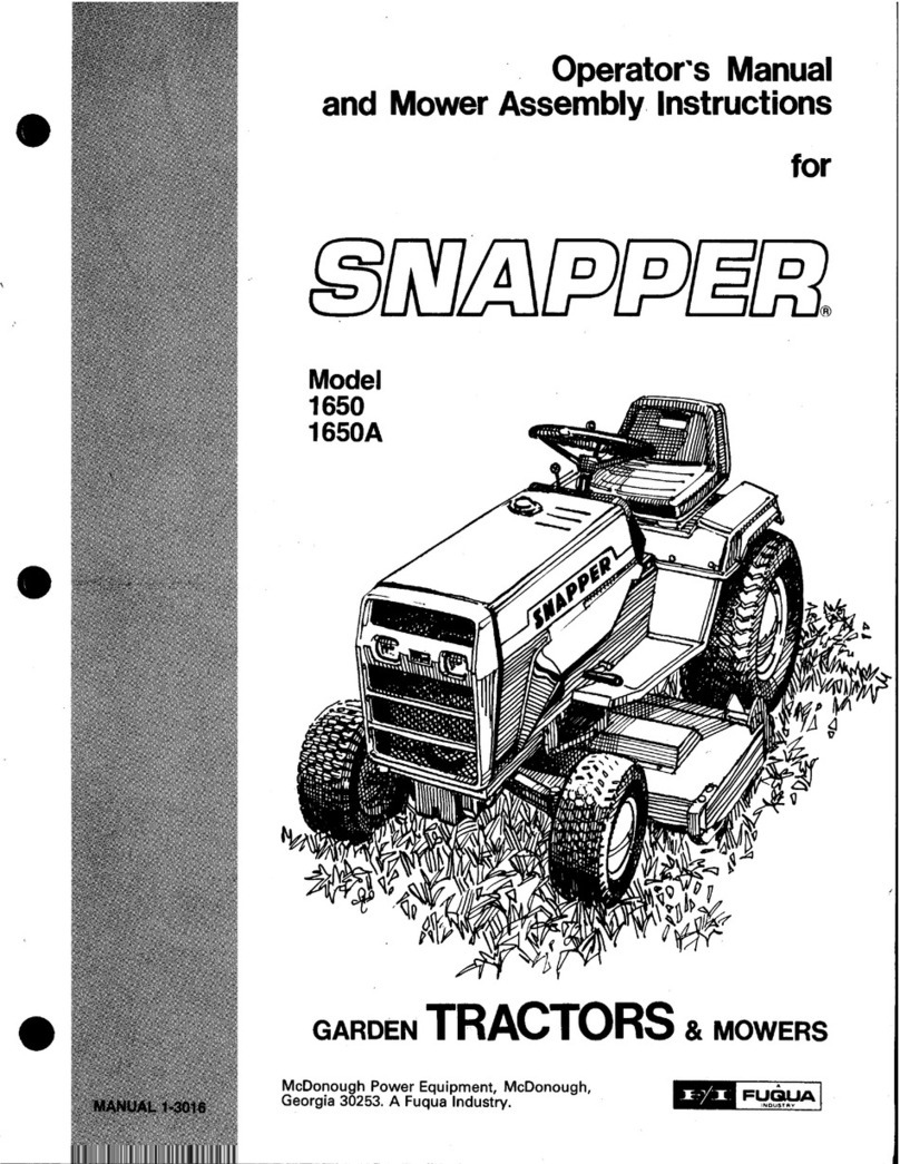 Snapper 1650A User manual Snapper 1650A User manual