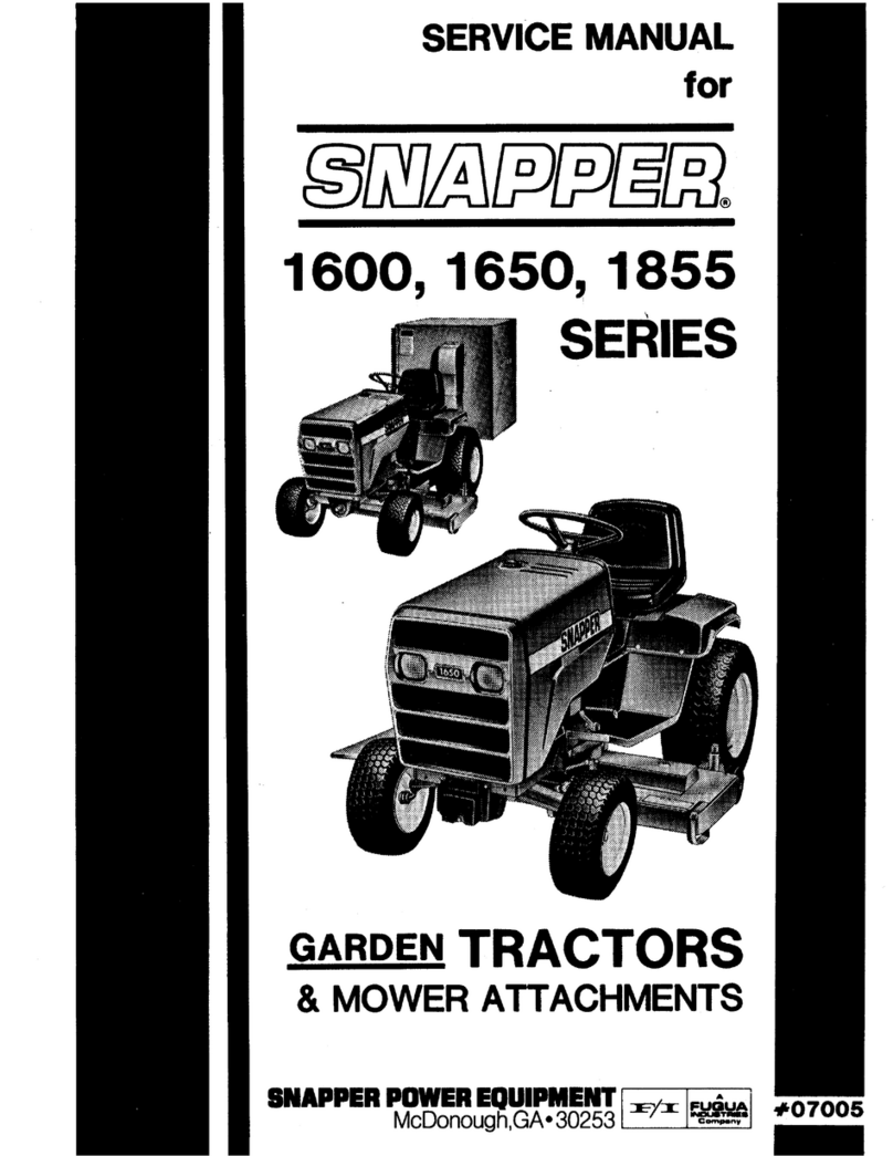 Snapper 1600 Series Service manual