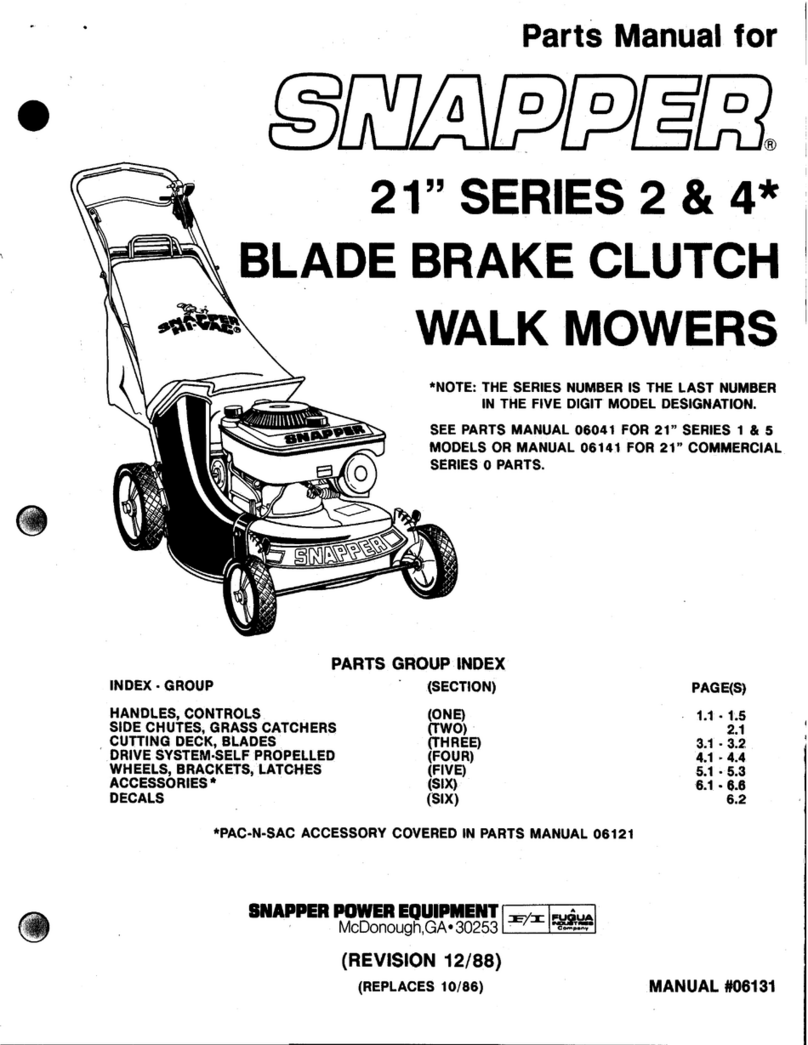Snapper 6131 User manual Snapper 6131 User manual