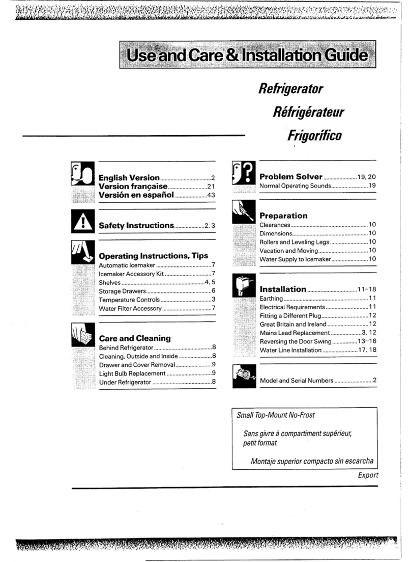Smeg Refrigerator SRA416TP3 Training manual