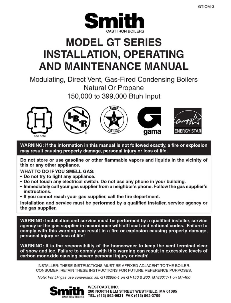 Smith Cast Iron Boilers GT Series Installation & operation manual Smith Cast Iron Boilers GT Series Installation & operation manual