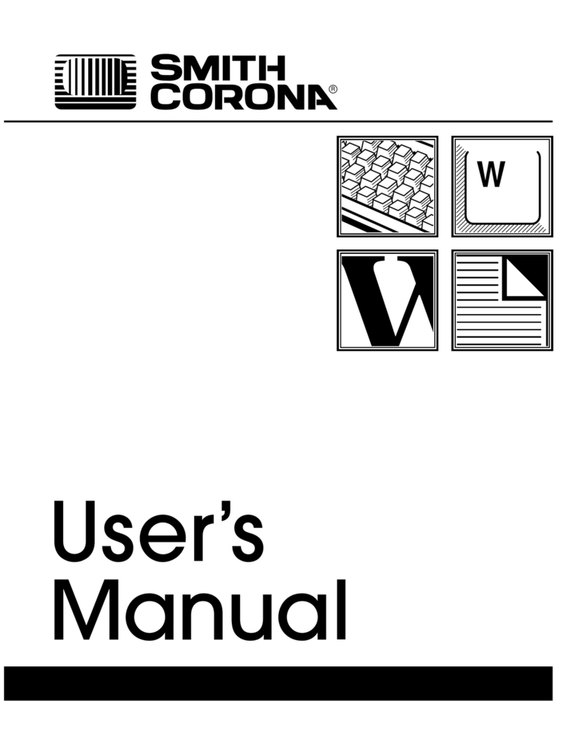 Smith Corona DISPLAY 1000 User manual