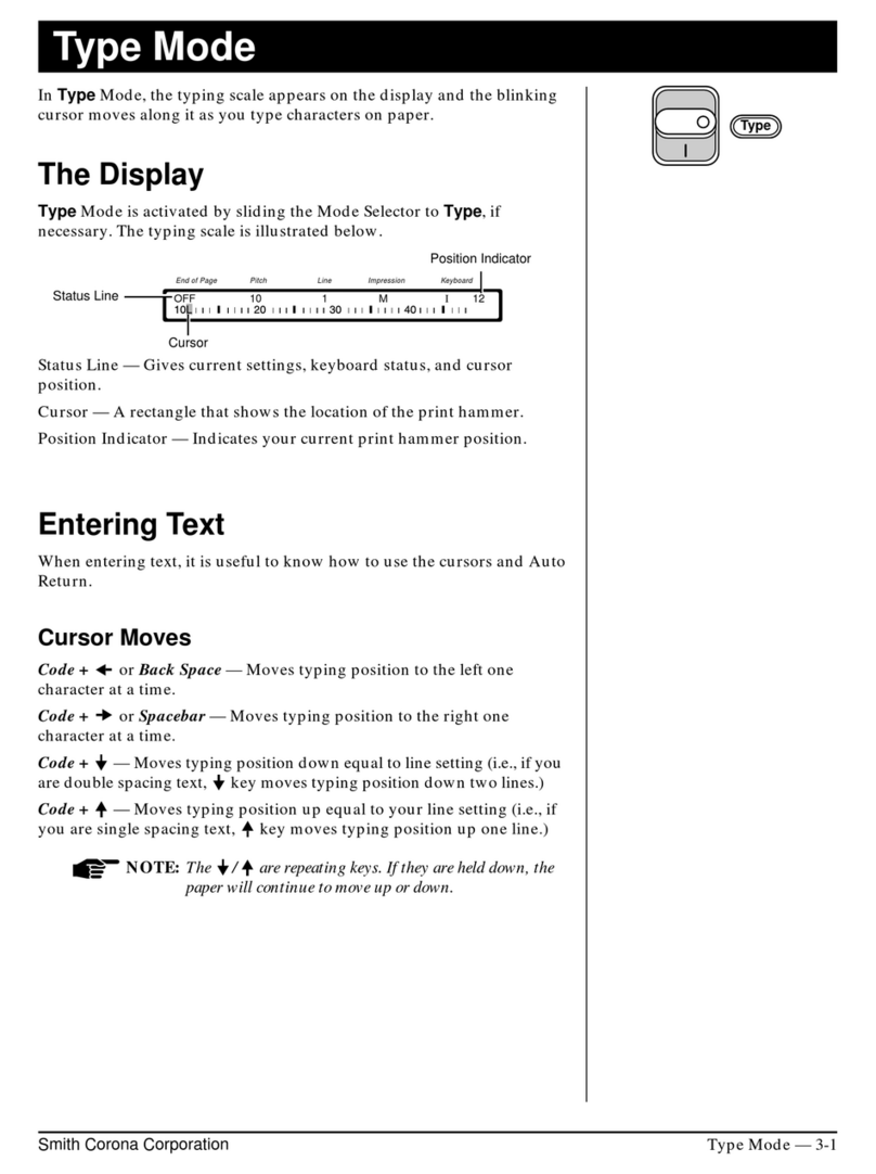 Smith Corona Computer Keyboard user manual