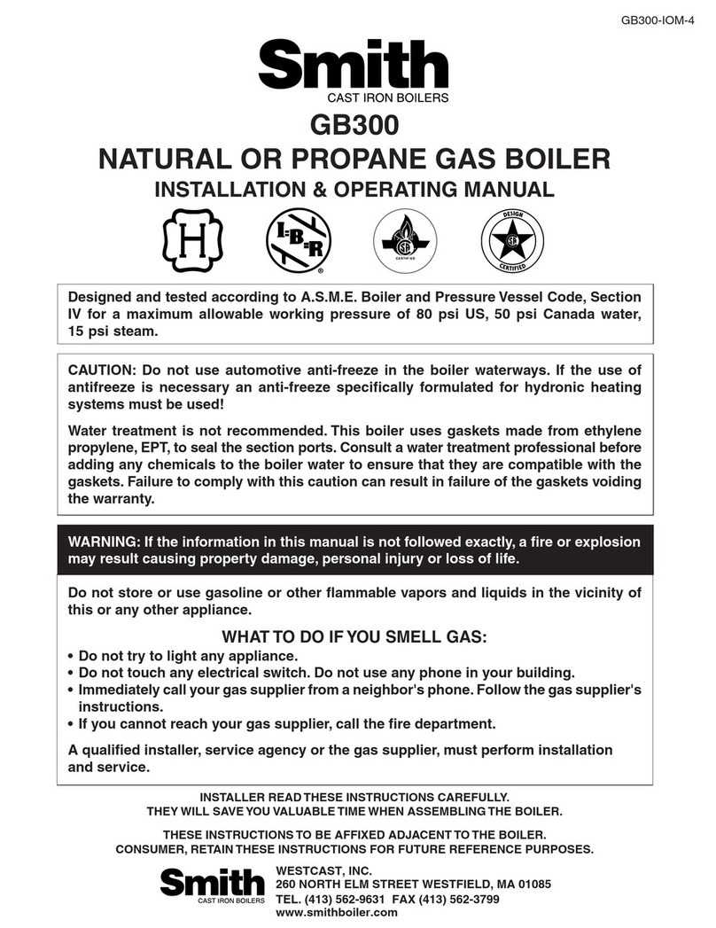 Smith Cast Iron Boilers GB300 Installation & operating manual