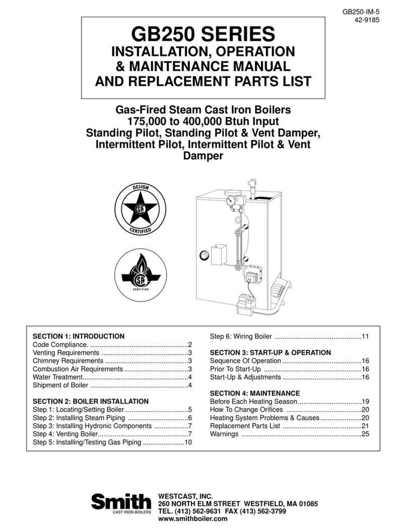 Smith Cast Iron Boilers GB250 SERIES Installation & operation