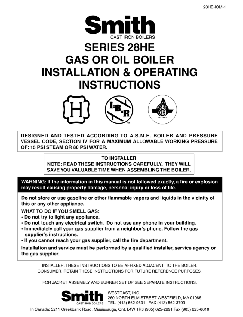Smith Cast Iron Boilers 28HE Installation & operating instructions